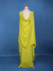 Lime Green Mirror Embroidered Crepe Skirt Top - Diadem