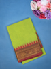Lime Green Solid Design Pure Cotton Saree