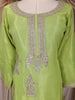 Lime Green Zari Embroidered Design Tissue Silk Palazzo Suit