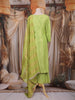 Lime Green Zari Embroidered Design Tissue Silk Palazzo Suit