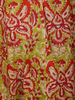Lime Green and Red Floral Printed Cotton Salwar Suit with Dupatta