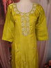 Lime Yellow Floral Beads Embroidered Design Organza Salwar Suit with Dupatta