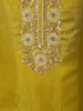 Lime Yellow Floral Beads Embroidered Design Organza Salwar Suit with Dupatta