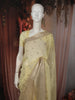 Lime Yellow Floral Butta Zari Embroidered Design Chiffon Saree with Designer Border