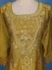 Lime Yellow Floral Design Silk Salwar Suit