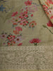 Lime Yellow Floral Printed Design Chiffon Fancy Saree with Designer Border