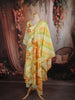 Lime Yellow Floral Printed Design Cotton Palazzo Suit with Dupatta