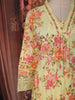 Lime Yellow Floral Printed Design Cotton Straight Cut Salwar Suit wit Matching Dupatta