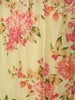 Lime Yellow Floral Printed Design Cotton Straight Cut Salwar Suit wit Matching Dupatta