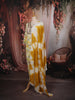 Lime Yellow Floral Printed and Mirror Embroidered Design Cotton Straight Cut Salwar Suit with Matching Dupatta
