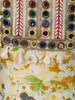 Lime Yellow Floral Printed and Mirror Embroidered Design Cotton Straight Cut Salwar Suit with Matching Dupatta