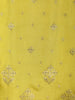 Lime Yellow Floral Sequin Embroidered Silk Palazzo Set