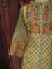 Lime Yellow Floral Sequins Embroidered Design Cotton Co-Ord Set