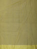 Lime Yellow Floral Vine Embroidered Design Pure Organza Saree with Zari Border
