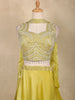 Lime Yellow Heavy Bead Embroidery Organza Lehenga Suit