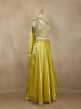 Lime Yellow Heavy Bead Embroidery Organza Lehenga Suit