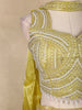 Lime Yellow Heavy Bead Embroidery Organza Lehenga Suit