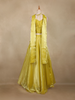 Lime Yellow Heavy Bead Embroidery Organza Lehenga Suit