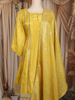 Lime Yellow Mirror and Zari Embroidered Design Silk Palazzo Suit
