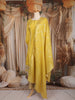 Lime Yellow Mirror and Zari Embroidered Design Silk Palazzo Suit