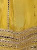Lime Yellow Mirror and Zari Embroidered Design Silk Palazzo Suit