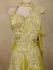Lime Yellow Sequins and Beads Embroidered Design Georgette Party Wear Lehenga