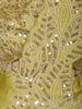 Lime Yellow Sequins and Beads Embroidered Design Georgette Party Wear Lehenga