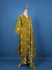 Lime Green Abstract Designed Cotton Salwar Suit