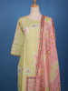Lime Green Geometric Printed Cotton Salwar Suit Set - Diadem