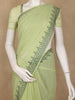 Lime Green Sequins Design Satin Saree - Diadem