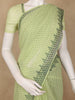 Lime Green Sequins Design Satin Saree - Diadem