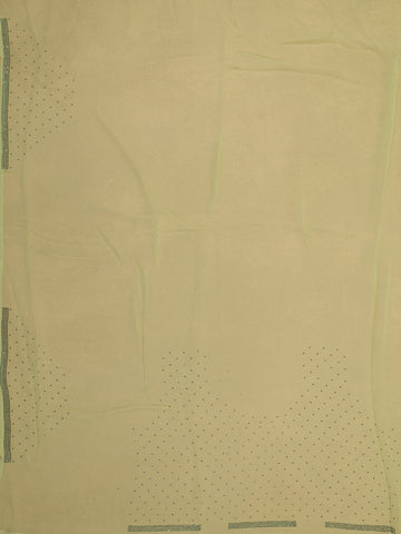 Lime Green Sequins Design Satin Saree - Diadem