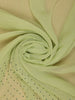 Lime Green Sequins Design Satin Saree - Diadem