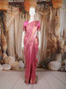 Lotus Pink Geometric Zari Woven Design Pure Kanchipuram Silk Saree with Matching Zari Border