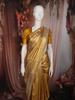 Luxury Antique Gold Zari Woven Design Pure Kanchipuram Silk Saree with Zari Border
