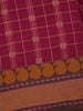 Magenta Checks Design Cotton Saree with Contrast Paisley Border