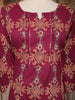 Magenta Geometric Printed Cotton Salwar Suit with Matching Dupatta