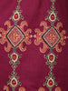 Magenta Geometric Printed Cotton Salwar Suit with Matching Dupatta