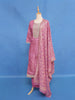 Magenta Pink Butta Design Semi Silk Anarkali Salwar Suit