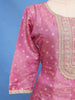 Magenta Pink Butta Design Semi Silk Anarkali Salwar Suit