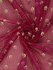 Magenta Pink Floral Design Silk Cotton Saree - Diadem