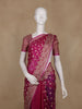 Magenta Pink Floral Design Silk Cotton Saree - Diadem