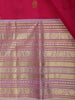 Magenta Pink Leaf Butta Zari Woven Design Pure Kanchipuram Silk Saree with Contrast Varisai Pattu Border