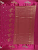 Magenta Pink Leaf Design Tussar Silk Saree - Diadem
