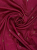 Magenta Pink Leaf Design Tussar Silk Saree - Diadem