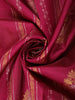 Magenta Pink Paisley And Floral Design Kanchipuram Silk Saree with Solid Border