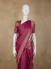 Magenta Pink Solid Woven Design Pure Kanchipuram Silk Saree with Zari Border