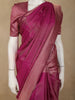 Magenta Pink Solid Woven Design Pure Kanchipuram Silk Saree with Zari Border
