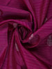 Magenta Pink Striped Design Pure Kanchipuram Silk Saree with Zari Border