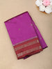 Magenta Purple Butta Woven Design Soft Silk Fancy Wear Saree with Contrast Zari Border
